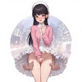 黒髪美少女の露出癖 3枚目