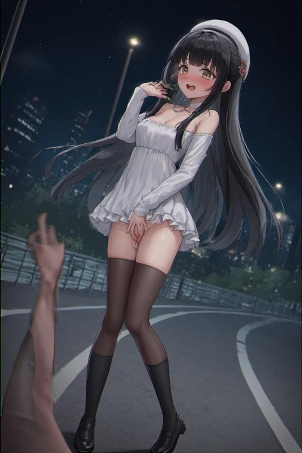黒髪美少女の露出癖