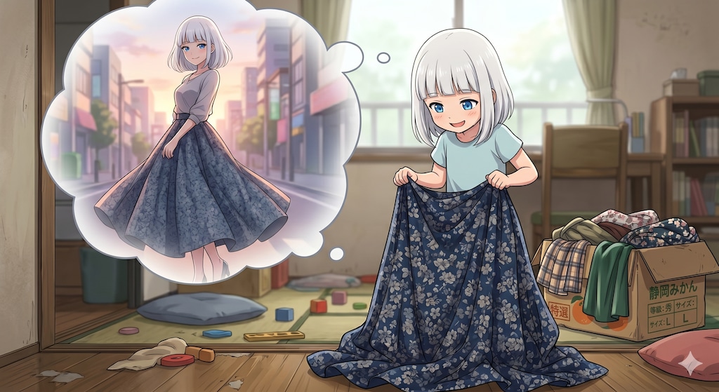 ロングスカートに夢見る光莉ちゃん