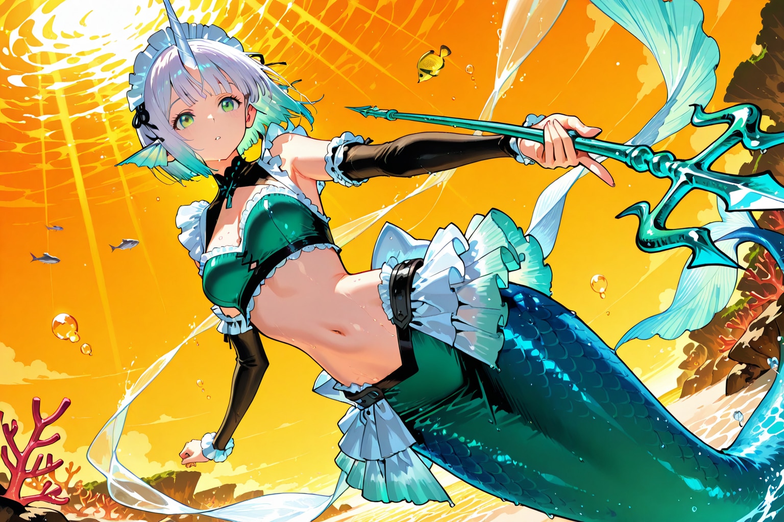 ビキニアーマーメイド | の人気AIイラスト・グラビア
