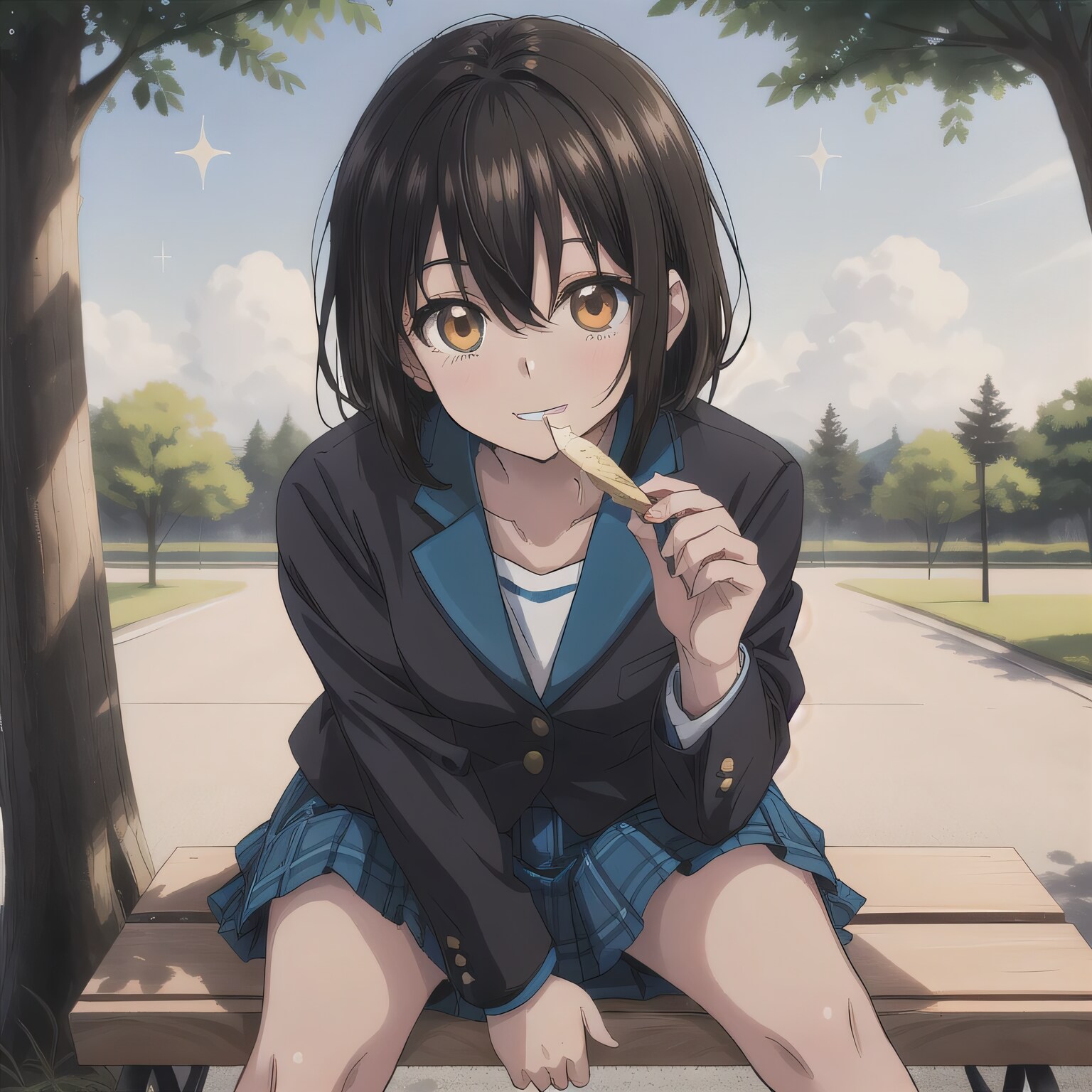 黒髪ボブでブレザーの少女１１ | の人気AIイラスト・グラビア