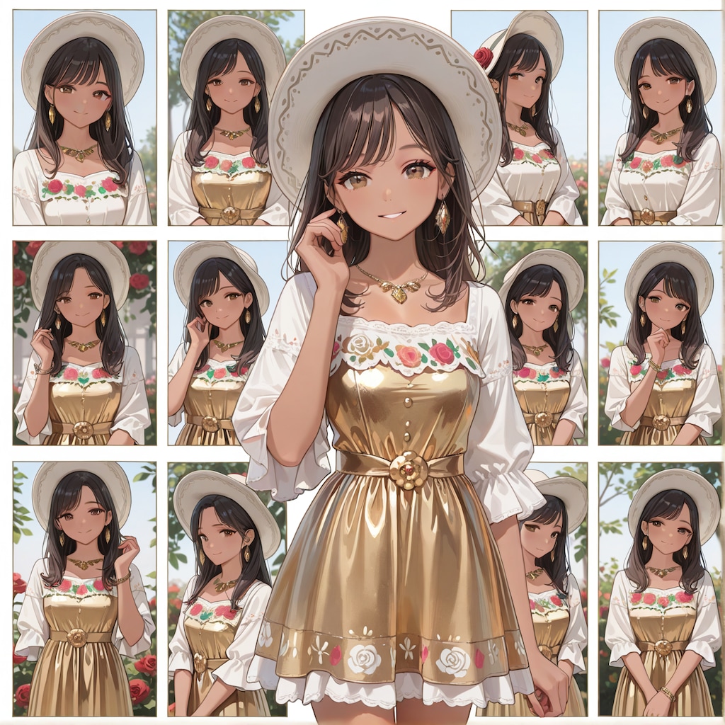 メキシコの民族衣装テワナドレス風。