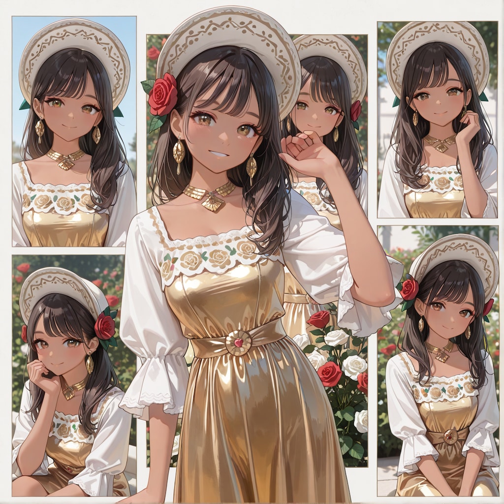 メキシコの民族衣装テワナドレス風。