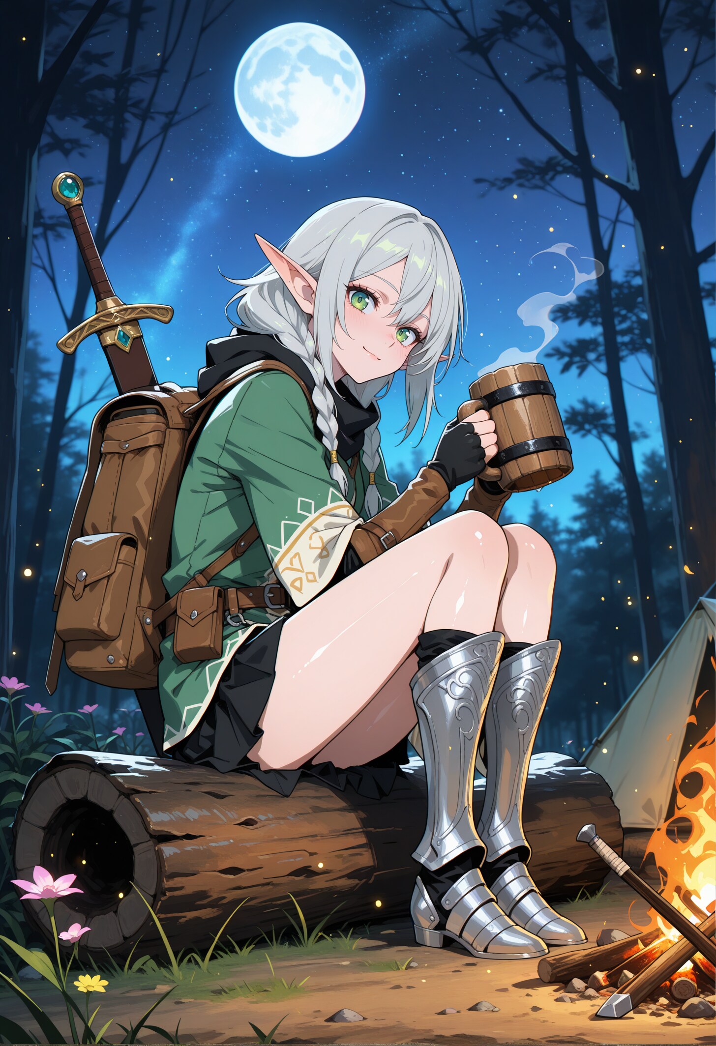 エルフと異世界キャンプ | の人気AIイラスト・グラビア