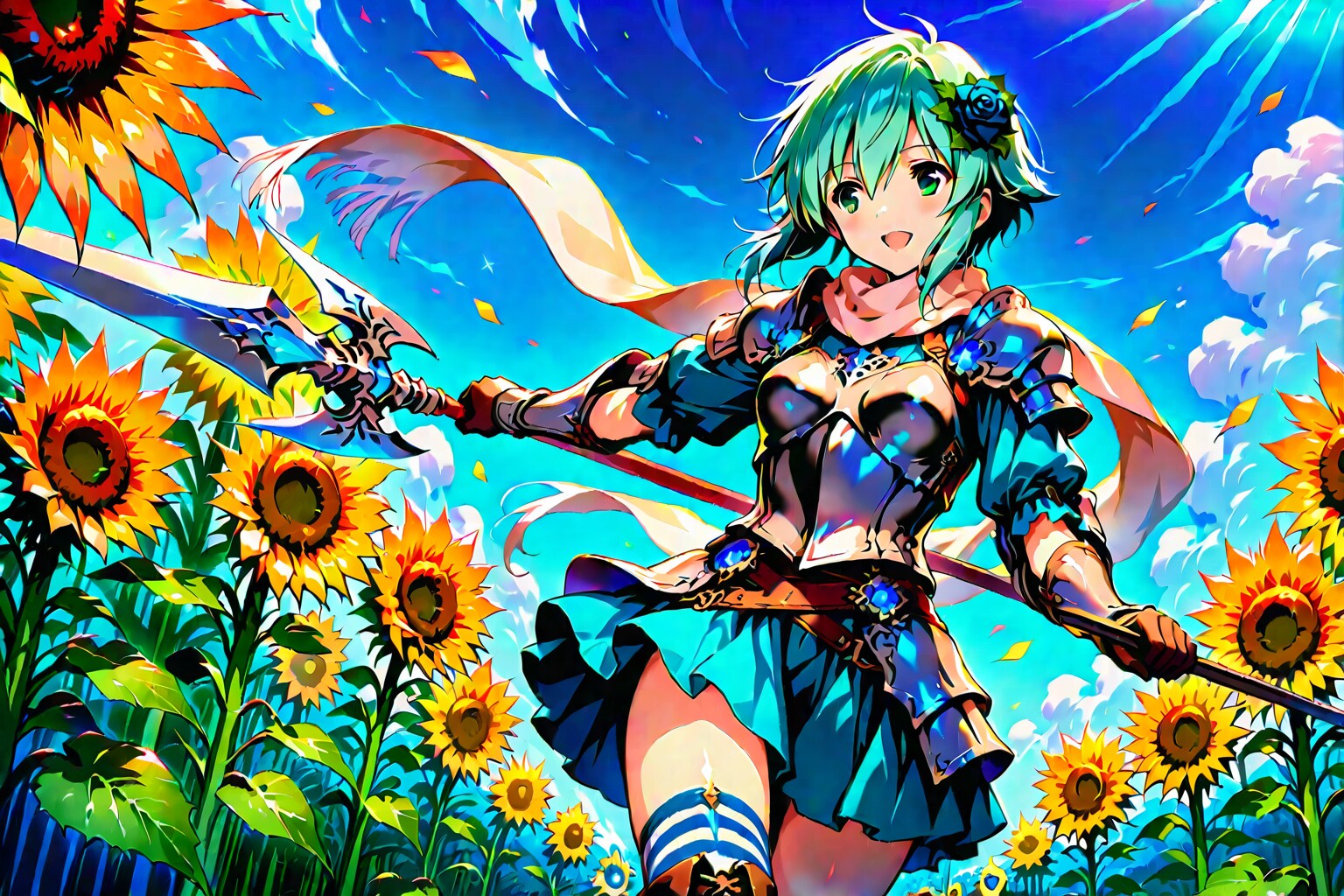 向日葵の槍騎士 | の人気AIイラスト・グラビア