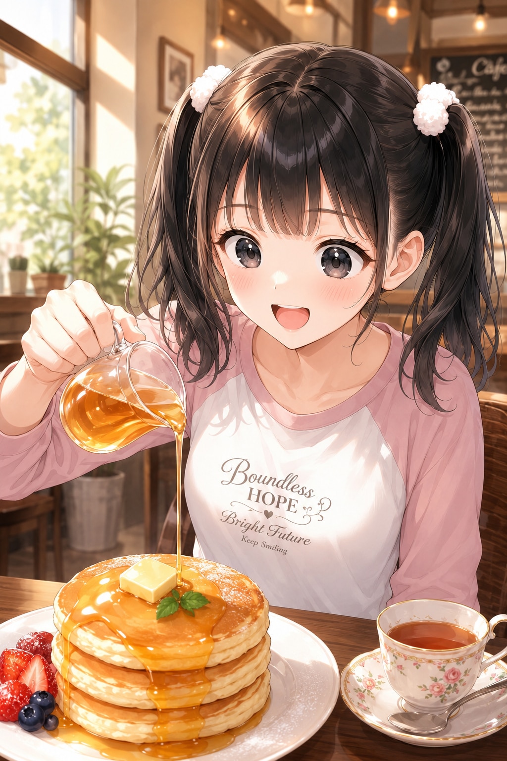 今日は、はちみつの日〜♪たっぷりかけちゃお〜っと💖