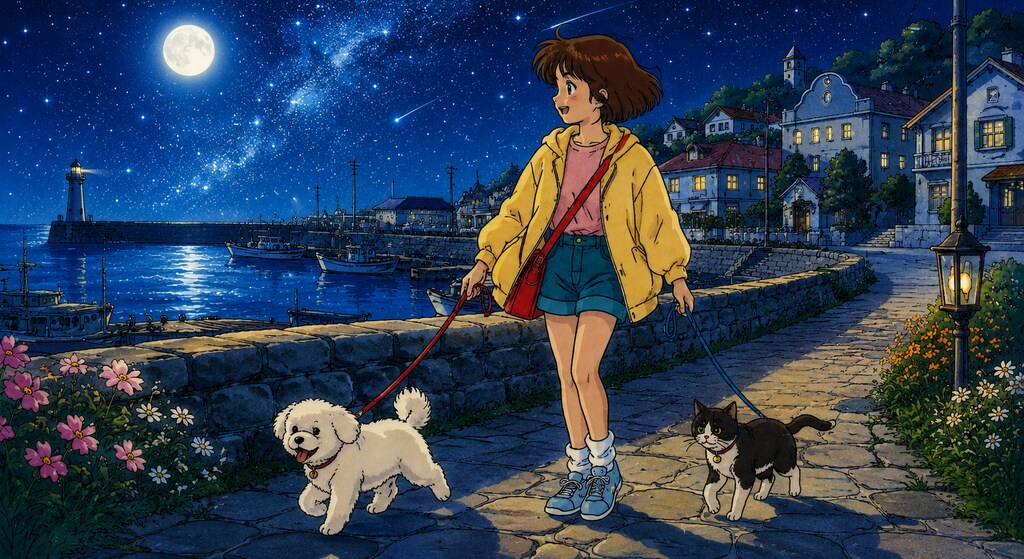 朝の光から、月と星の刻へ