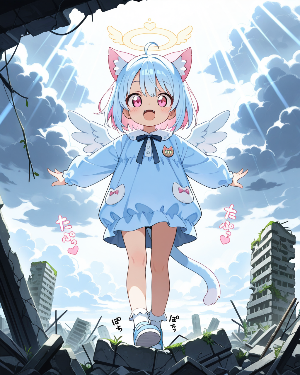 終末世界に舞い降りた・・・ねこ天使