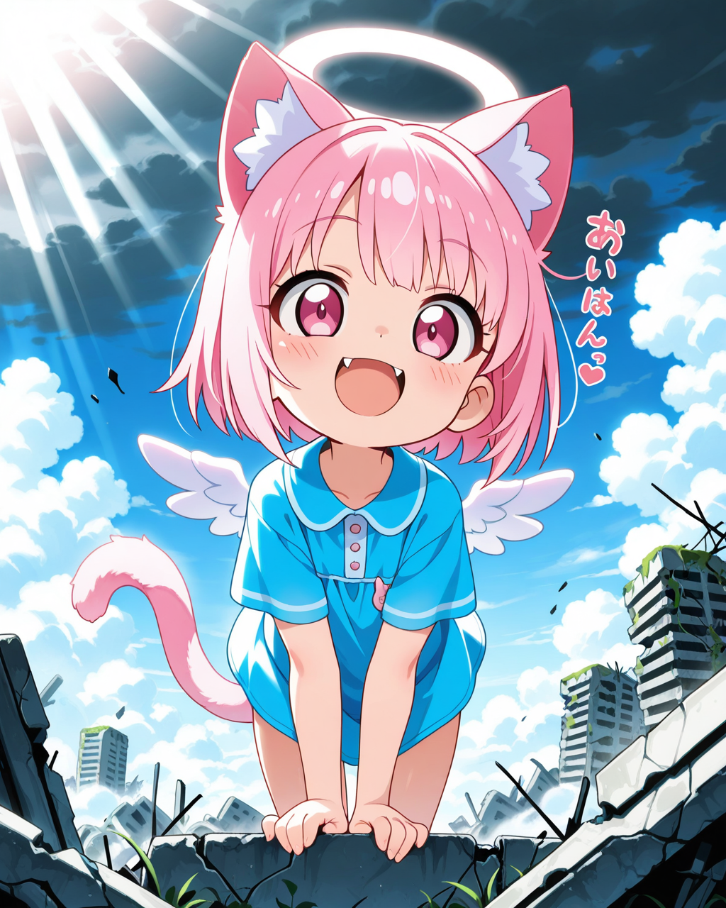 終末世界に舞い降りた・・・ねこ天使