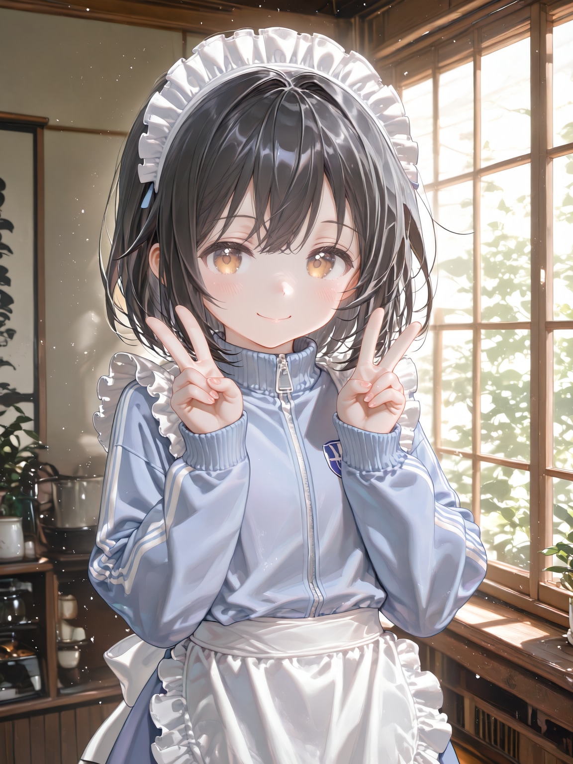 自己ファンアートのジャージメイドこひな | の人気AIイラスト・グラビア