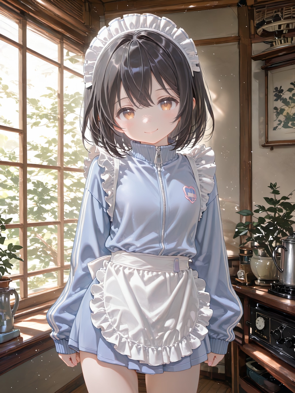 自己ファンアートのジャージメイドこひな