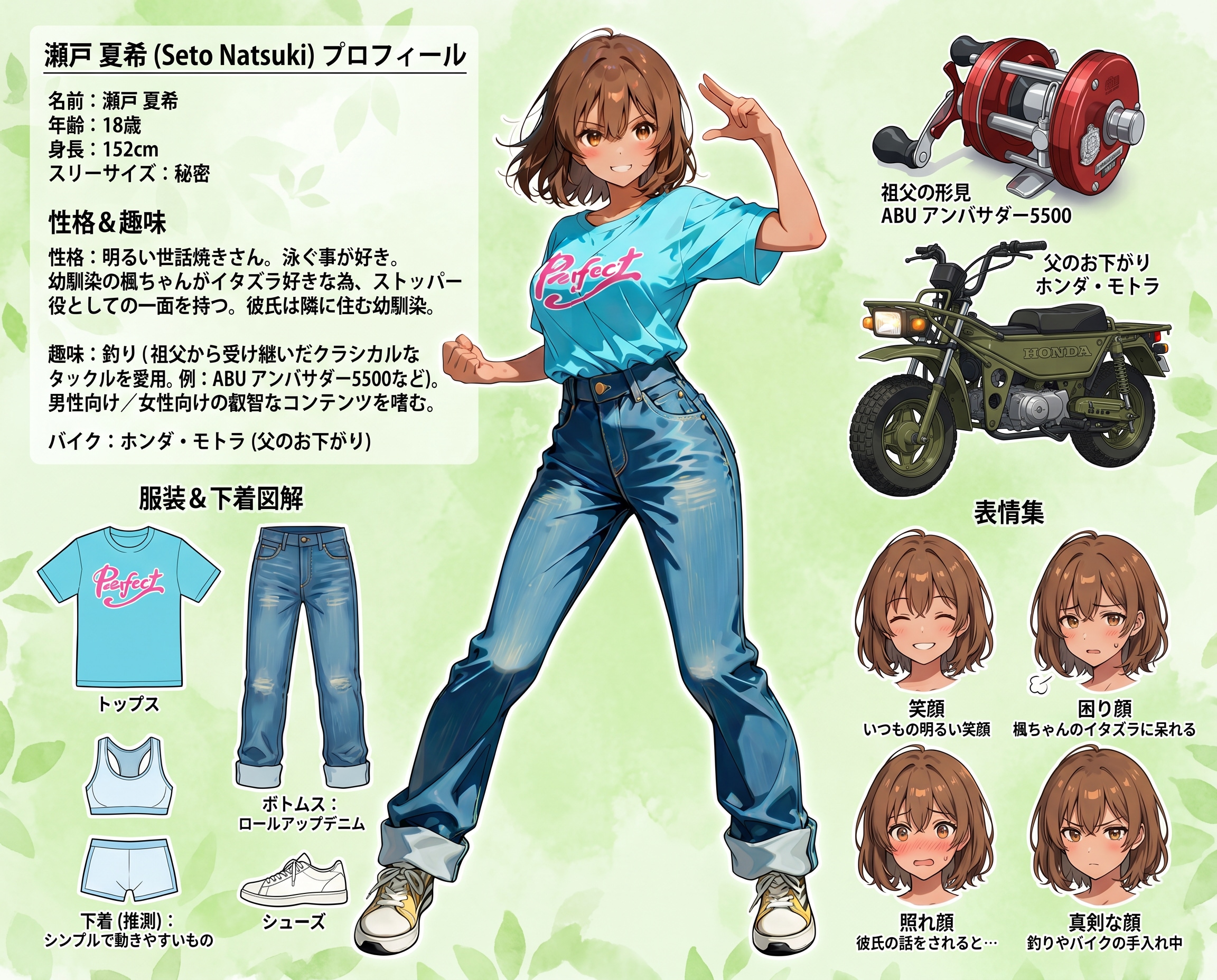瀬戸 夏希ちゃんのキャラシート | の人気AIイラスト・グラビア