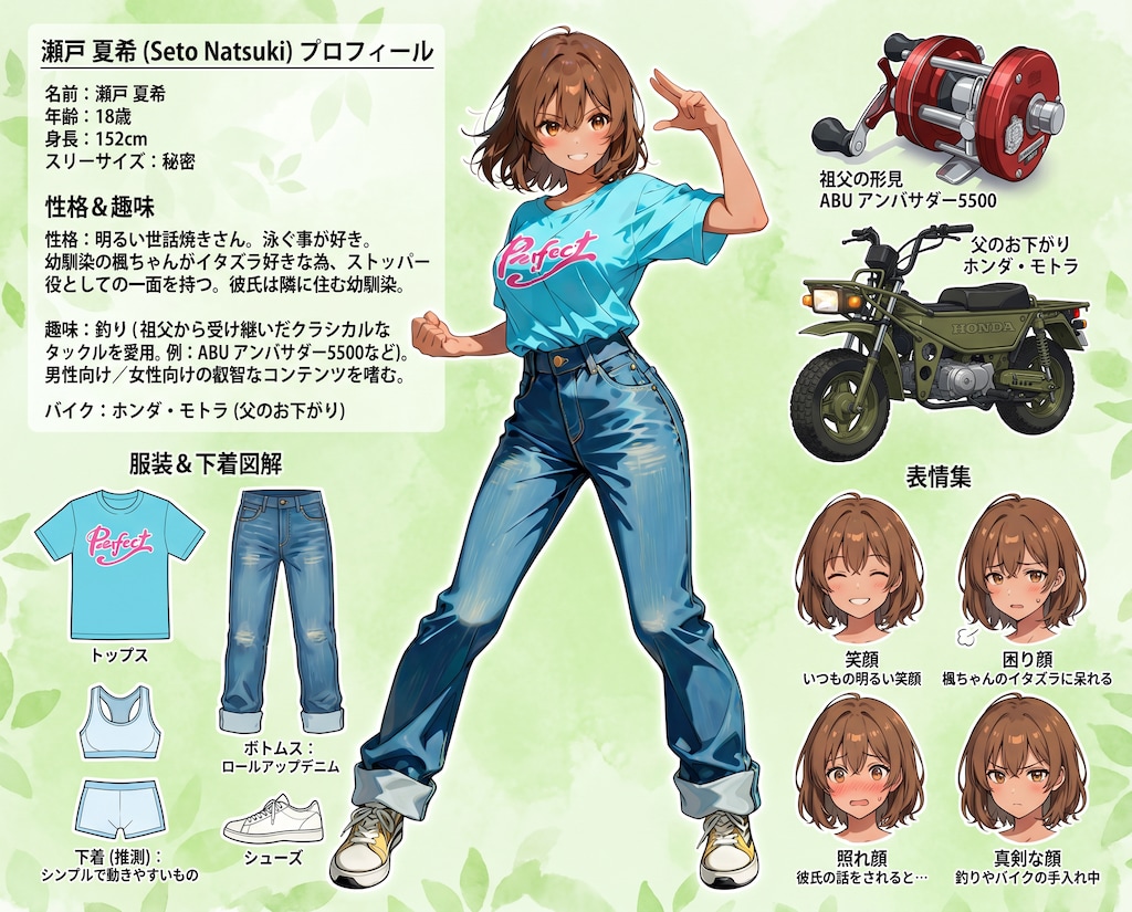 瀬戸 夏希ちゃんのキャラシート