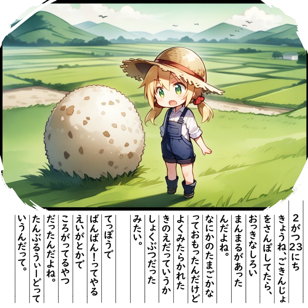 【絵日記】まんまるをみつけたよ