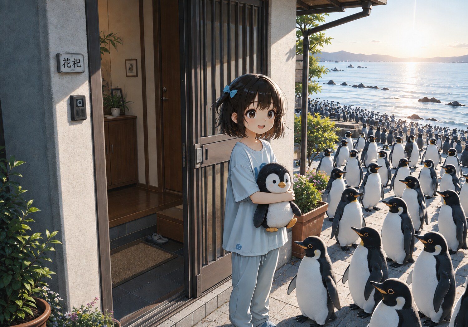 朝起きたらペンギンに包囲されていました | の人気AIイラスト・グラビア
