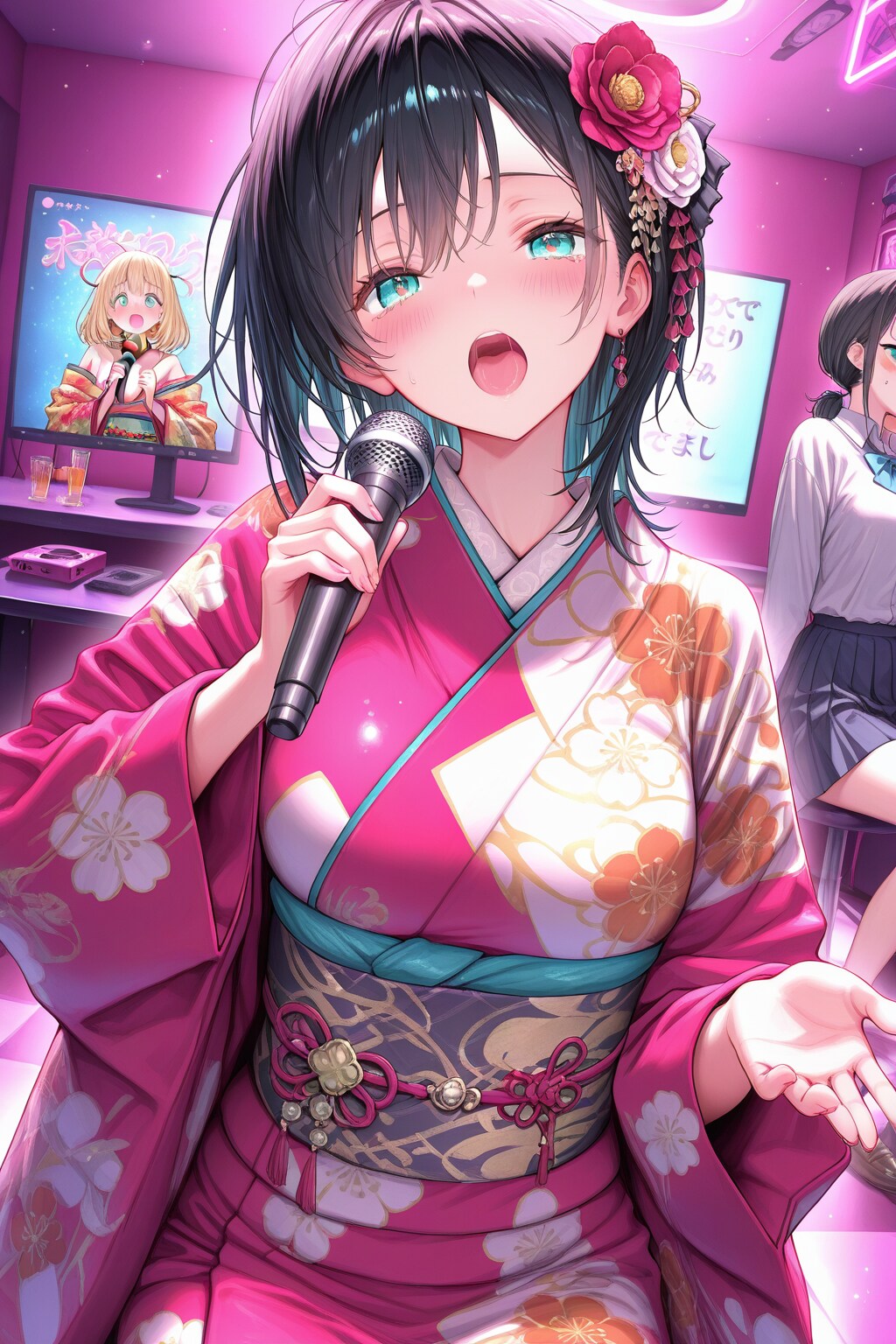 カラオケで盛り上がってまいりました