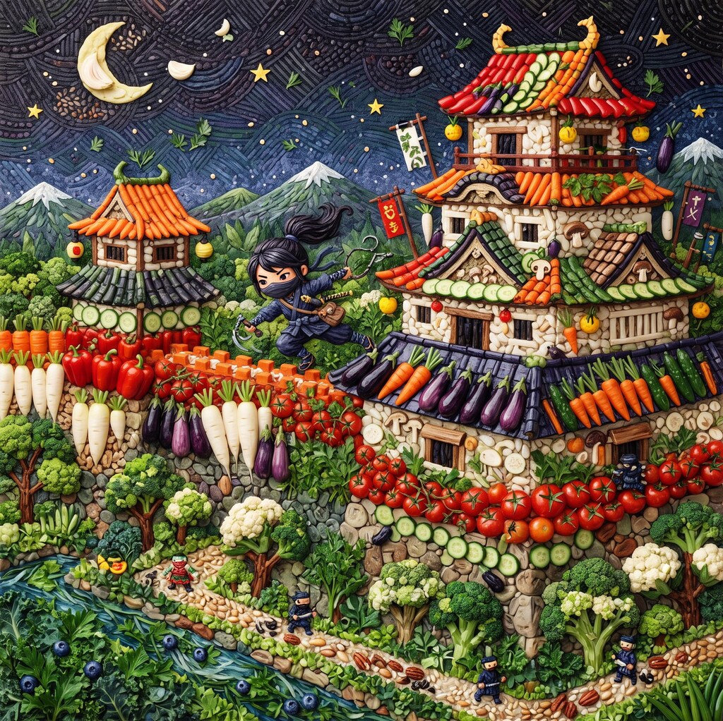 野菜モザイくノ一