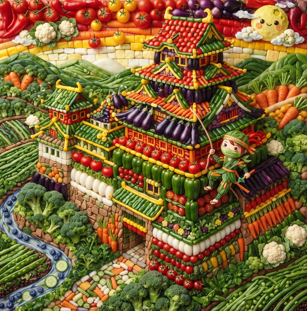 野菜モザイくノ一