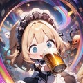 🍺👻おビールごくごく！メイドちゃん！👻🍺 3枚目