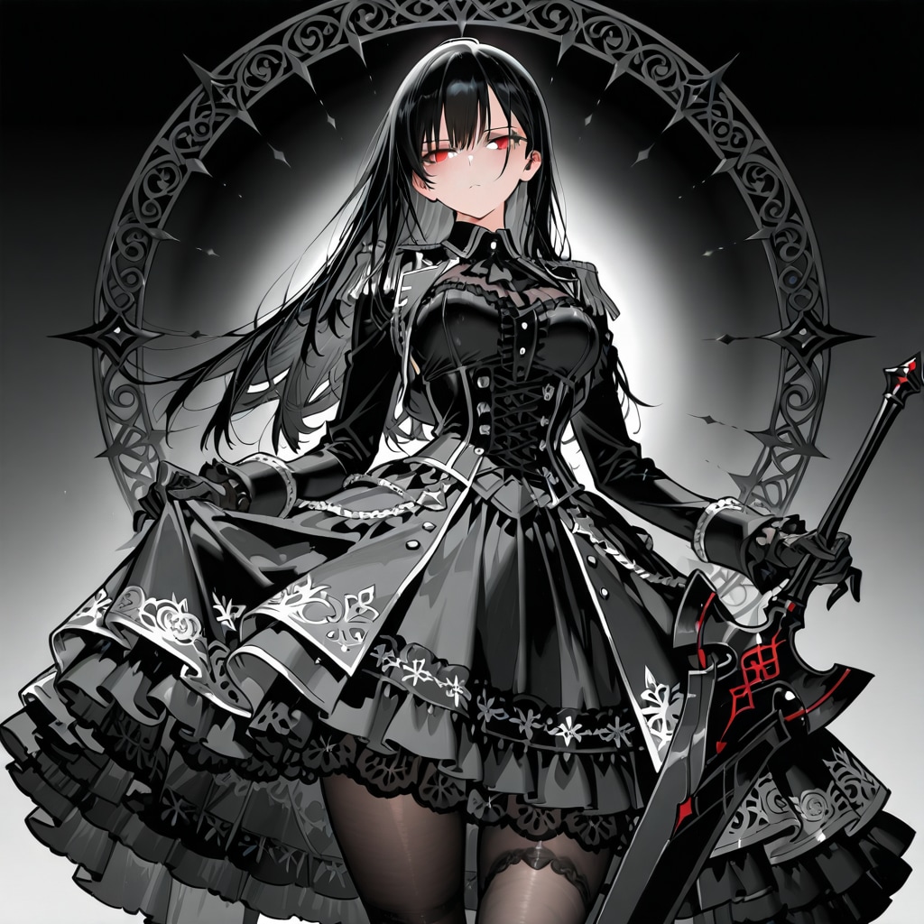 魔剣と軍服ロリータ | の人気AIイラスト・グラビア