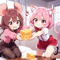 ねことねずみのチーズ争奪戦！！ 3枚目