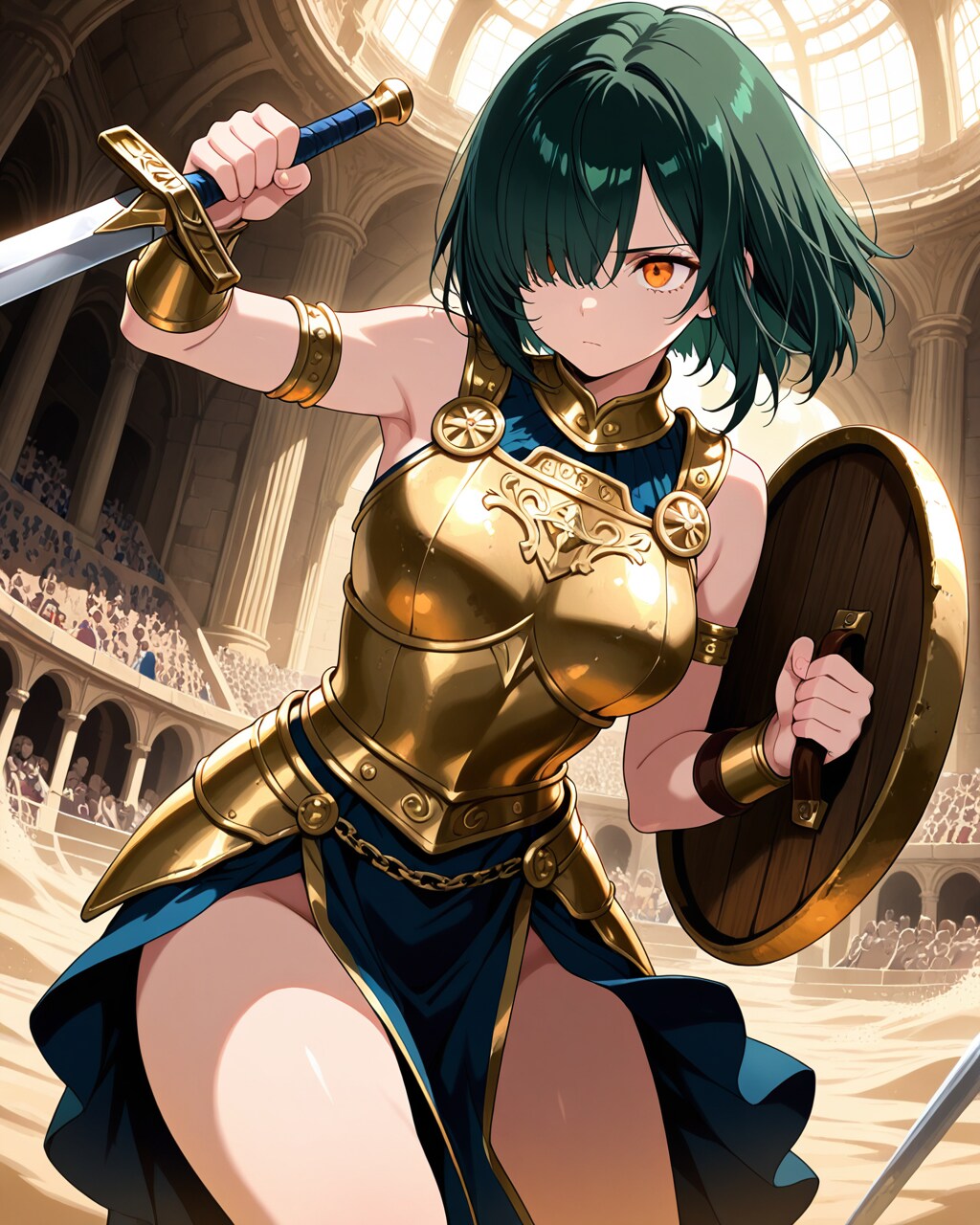 グラディエーターと化した目隠れボブ子（うちの子紹介）