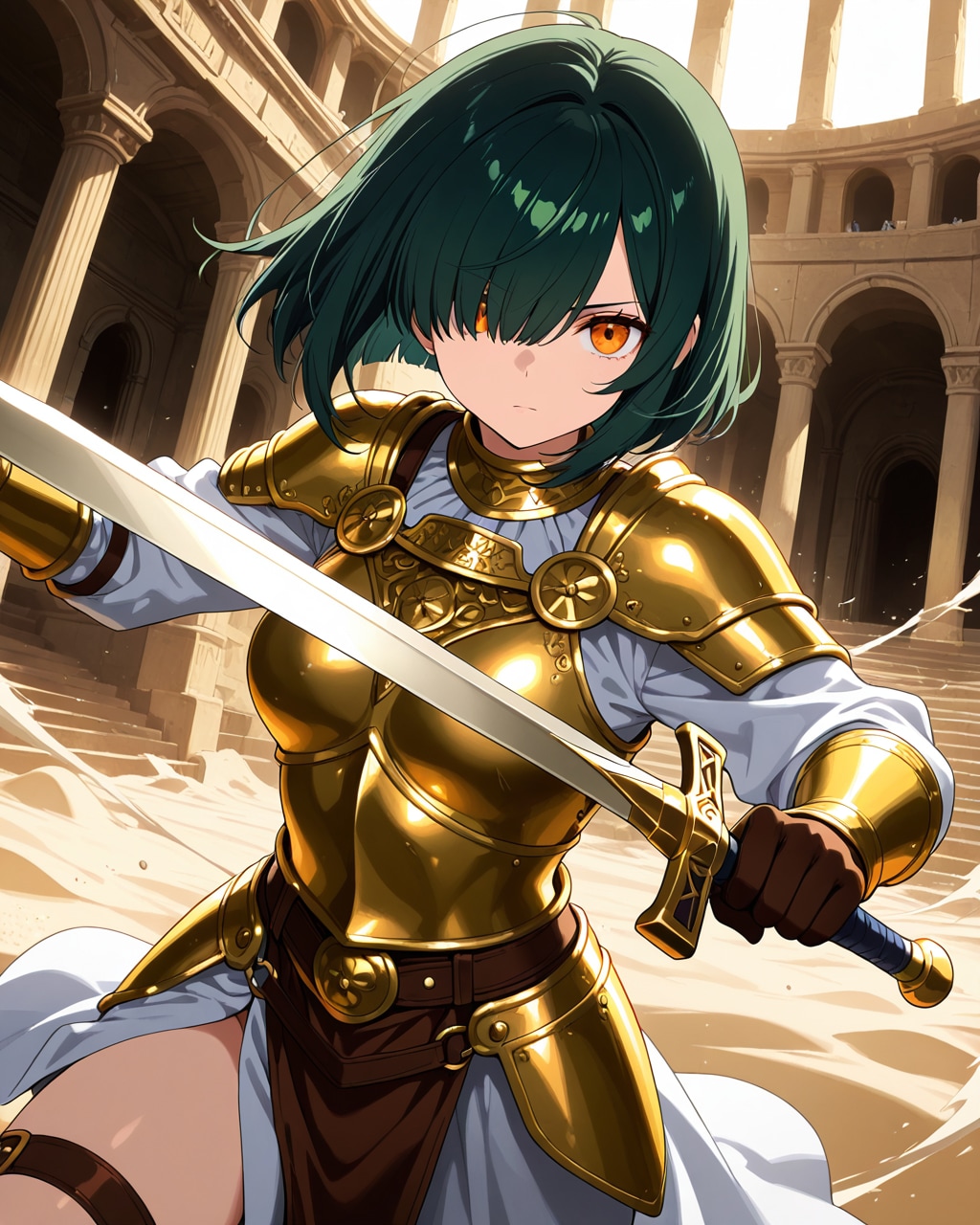 グラディエーターと化した目隠れボブ子（うちの子紹介）