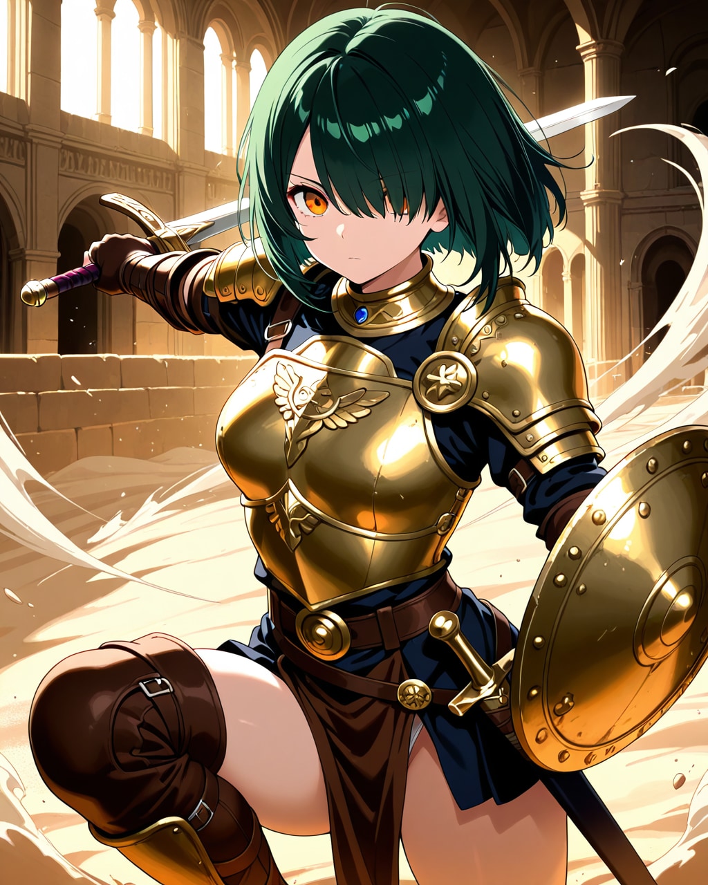 グラディエーターと化した目隠れボブ子（うちの子紹介）