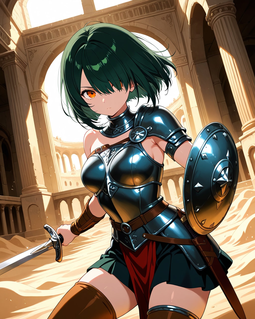 グラディエーターと化した目隠れボブ子（うちの子紹介）