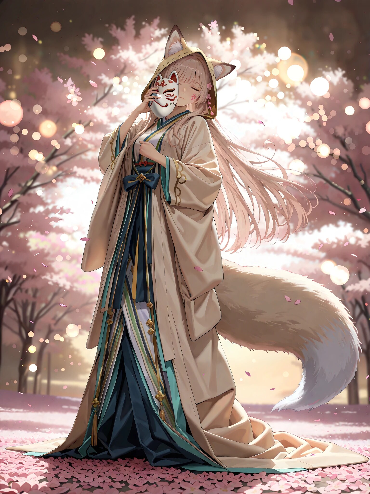 桜と十二単
