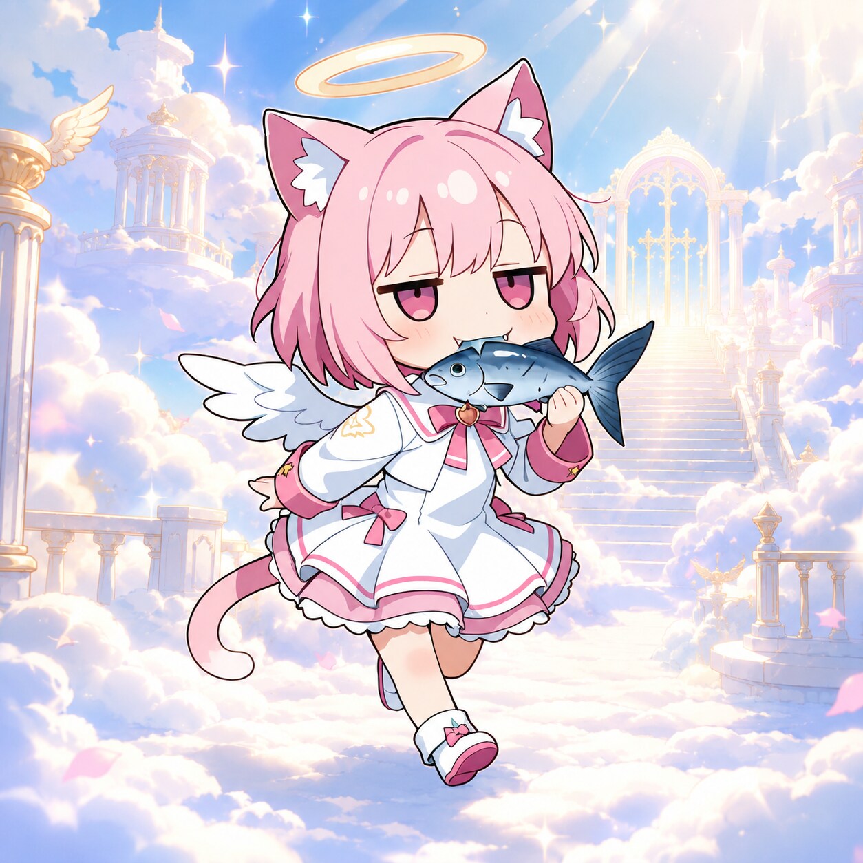だからねこちゃんに天使は無理なんだってばっ！！😅