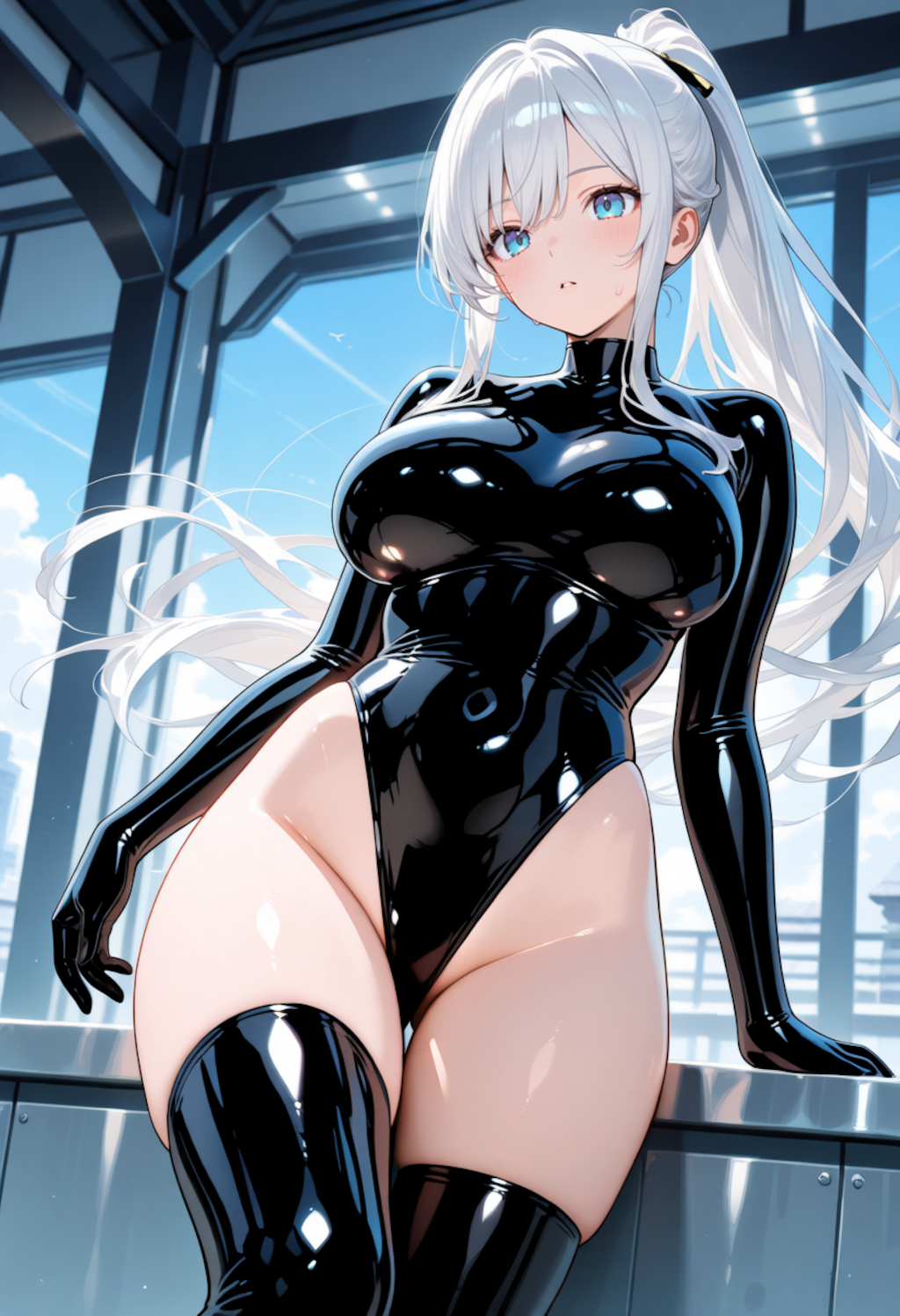 ラバースーツの美女スパイ