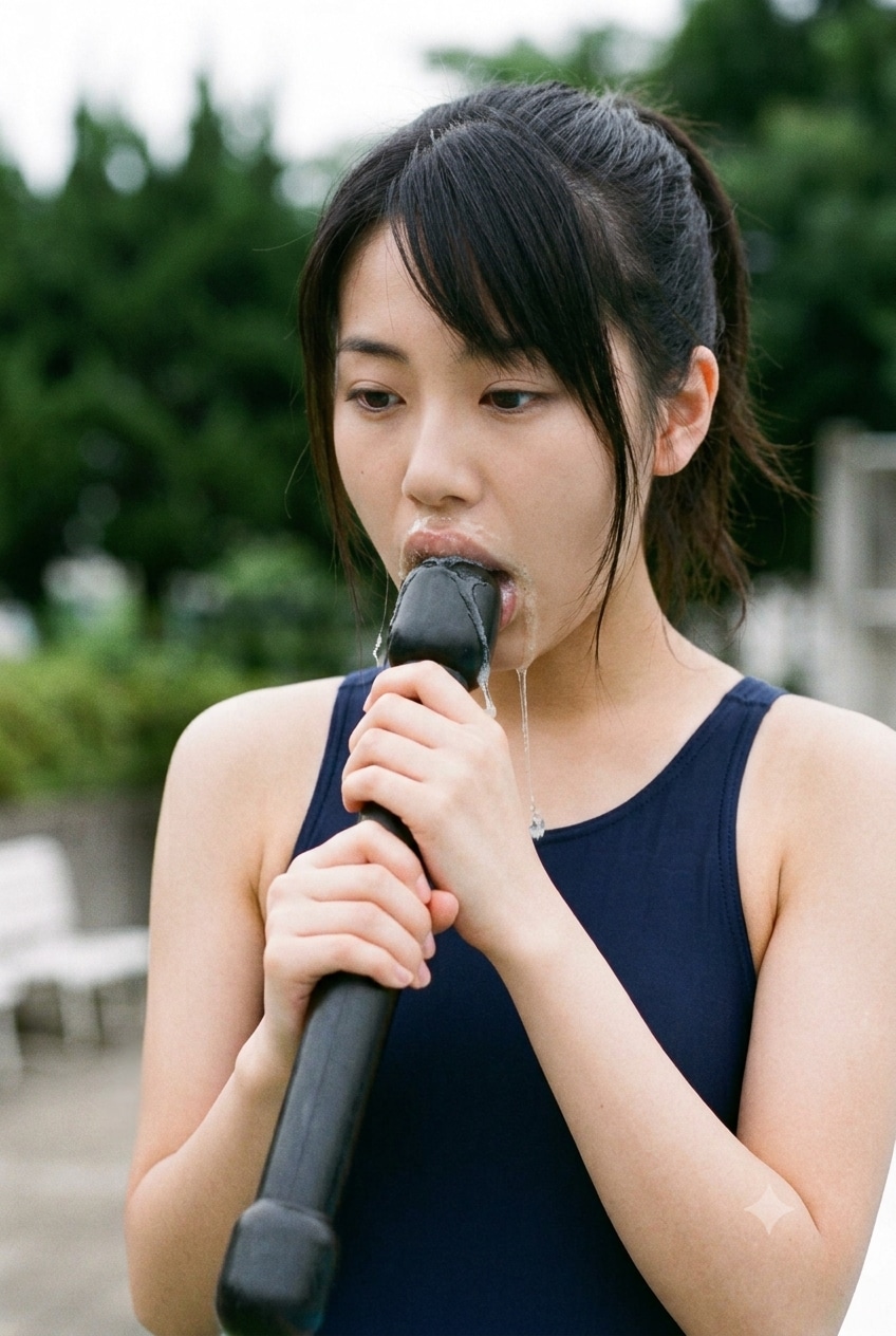 清楚系アイドル アレっぽい棒を舐める