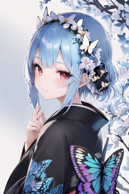 振りむき着物少女