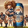 逆転を狙うラグビーの試合中の小さな女の子 5枚目