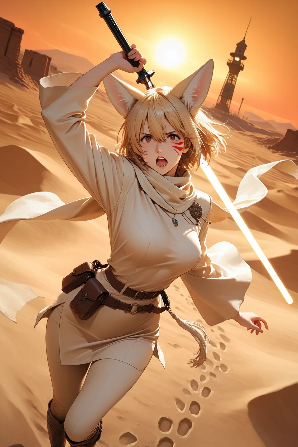 戦闘中のフェネリア