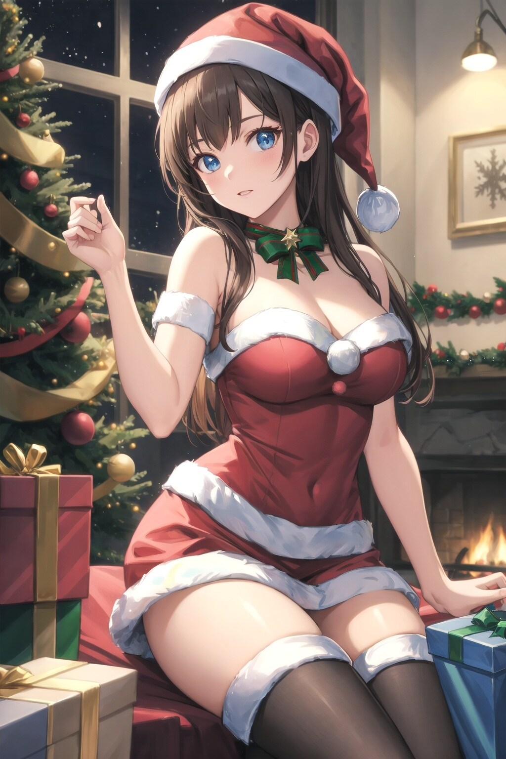 サンタコスの美少女