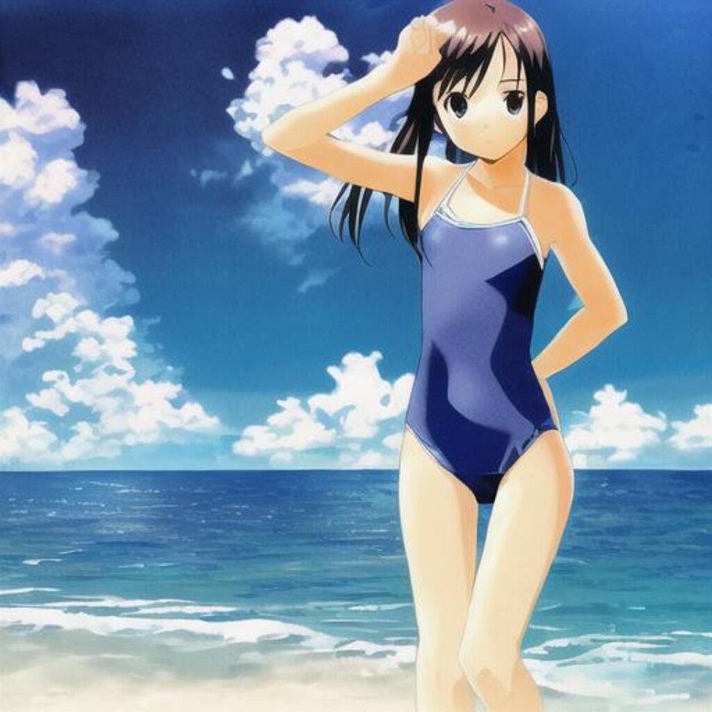 海にて