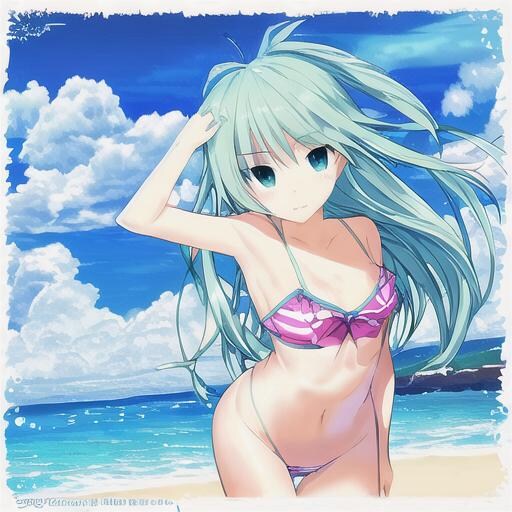 海にて