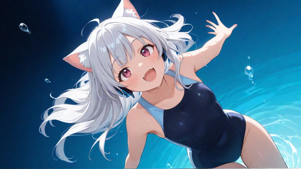 Ny4nneちゃん水中