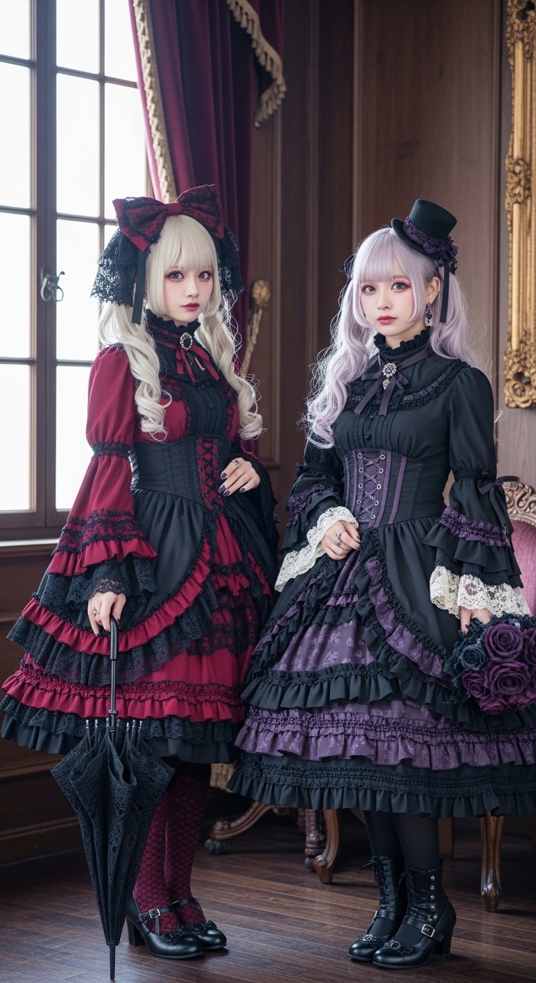 ゴシックロリータレヴォルーション008《２人》 | の人気AIイラスト・グラビア
