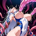 触手型エネミーにおっぱいエネルギードレインで霊力を吸い尽くされて無様に敗北する氷神奈央（対魔忍） 8枚目