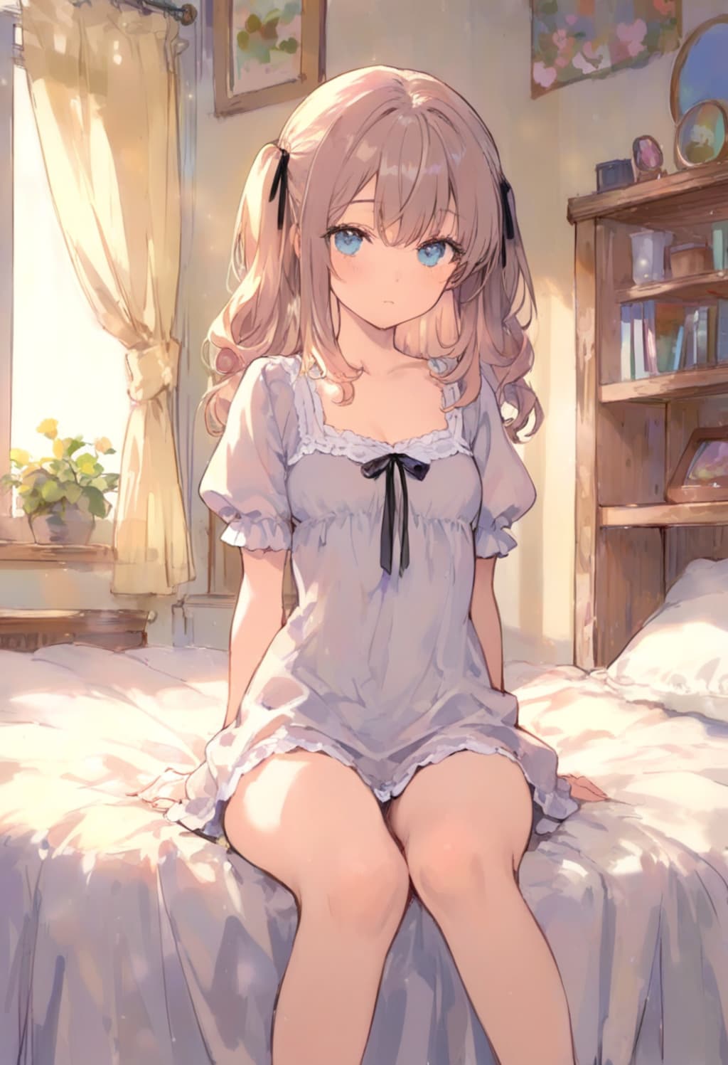 少女の部屋(水彩タッチ)(44)