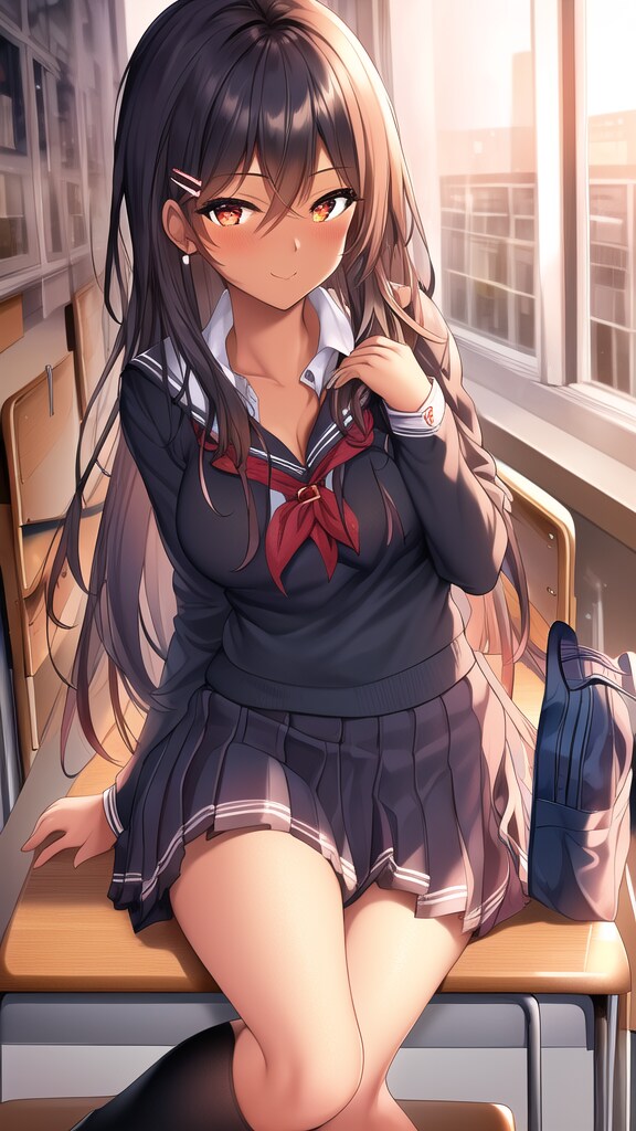 褐色JK（女子高生）7