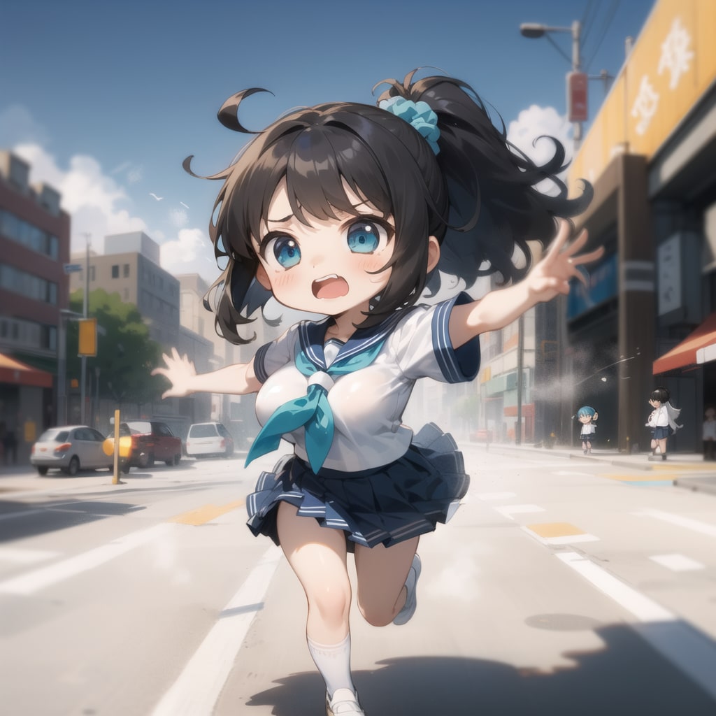 わー❗️遅刻だよーっ❗️