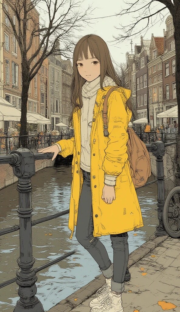AI×オランダ！「水の都」アムステルダムを彩る、ハイスクールガールの映えコーデ図鑑 | の人気AIイラスト・グラビア