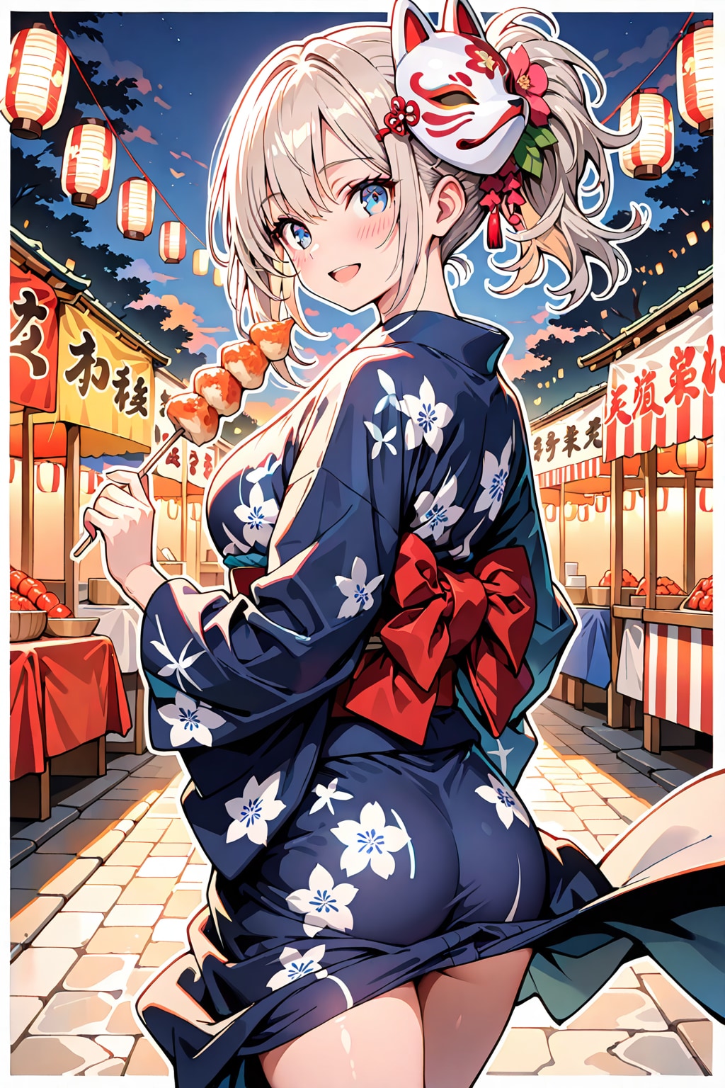 あっ！花火上がってるよ！