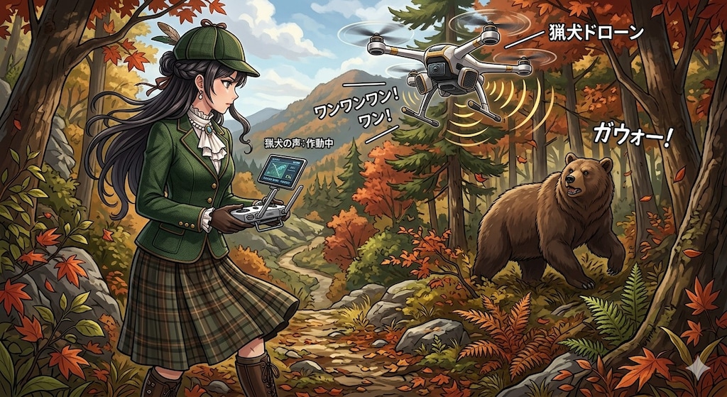 ドローンで熊退治