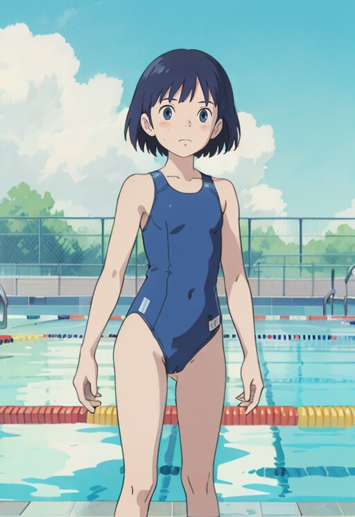 ジブリ風 スク水少女