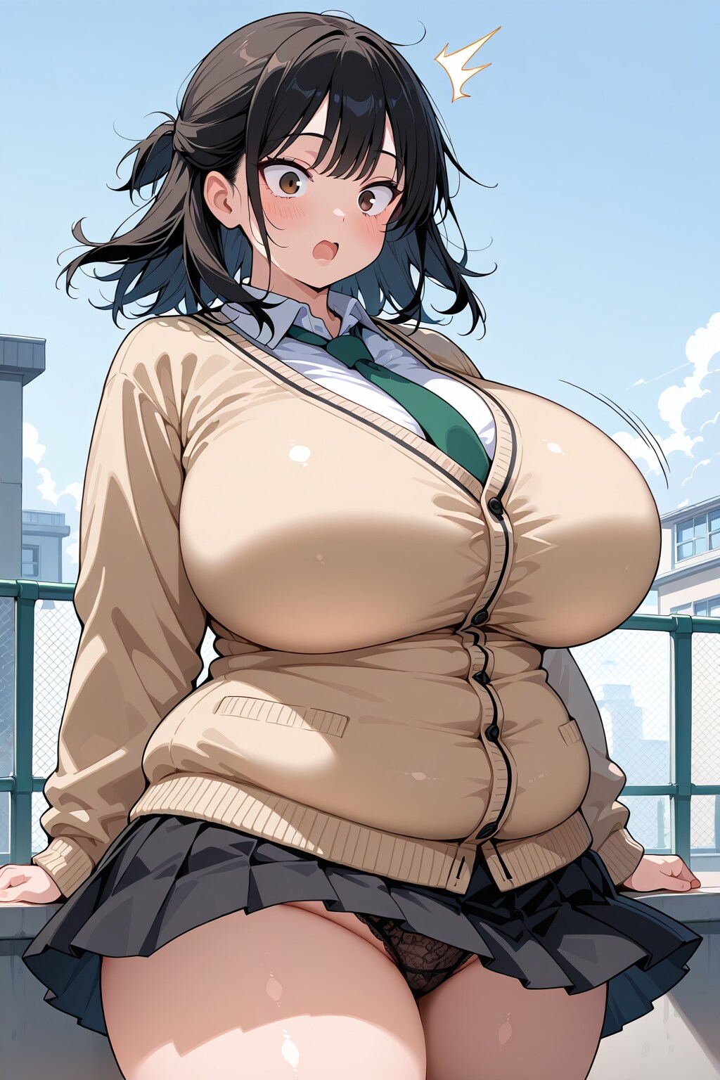 中等部で生徒会所属だったぽっちゃり女子のパンチラ